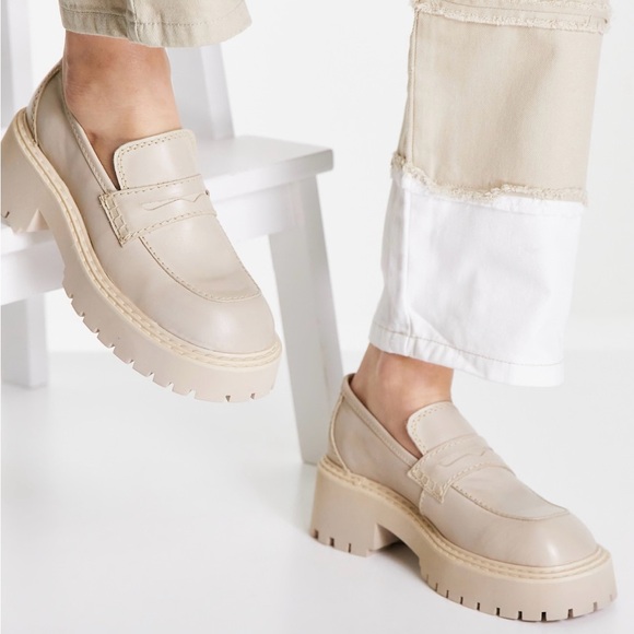 Mango Shoes - Leather  Chunky Platform Loafers from Mango